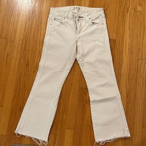 AMO Women's Cream Flare Jeans